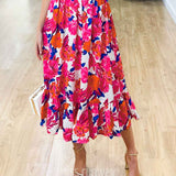 Maeve Midi Skirt - Pink Floral