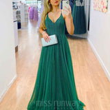 Masha Glitter Gown - Emerald Green