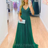 Masha Glitter Gown - Emerald Green