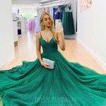 Masha Glitter Gown - Emerald Green