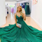 Masha Glitter Gown - Emerald Green