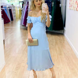 Masie Midi Dress - Light Blue