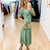 Masie Midi Dress - Pistachio