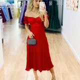 Masie Midi Dress - Red