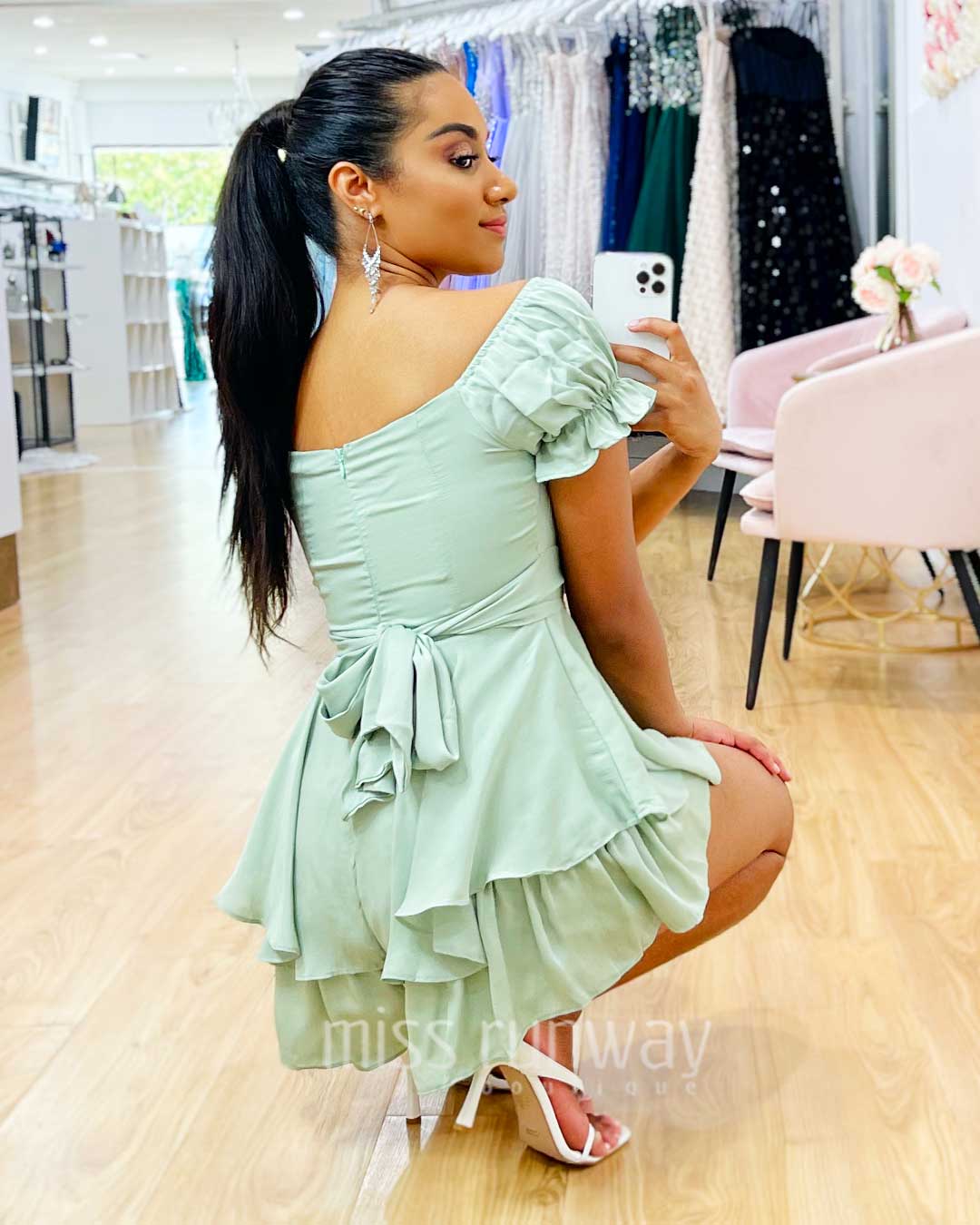 Masie Playsuit - Pistacio Green