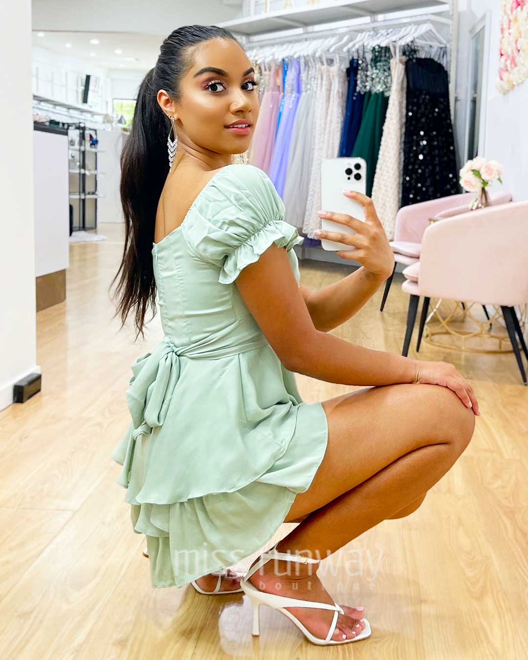 Masie Playsuit - Pistacio Green