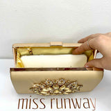Maya Jewel Clutch - Gold