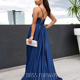 Monroe Glitter Gown - Navy