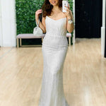 Nora Beaded Gown - Vintage White