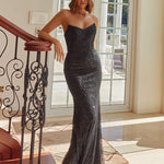Nora Beaded Gown - Black