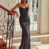 Nora Beaded Gown - Black