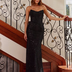 Nora Beaded Gown - Black