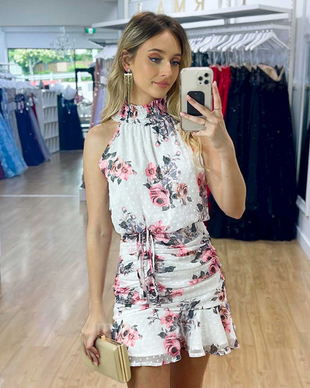 Pip Floral Dress - White