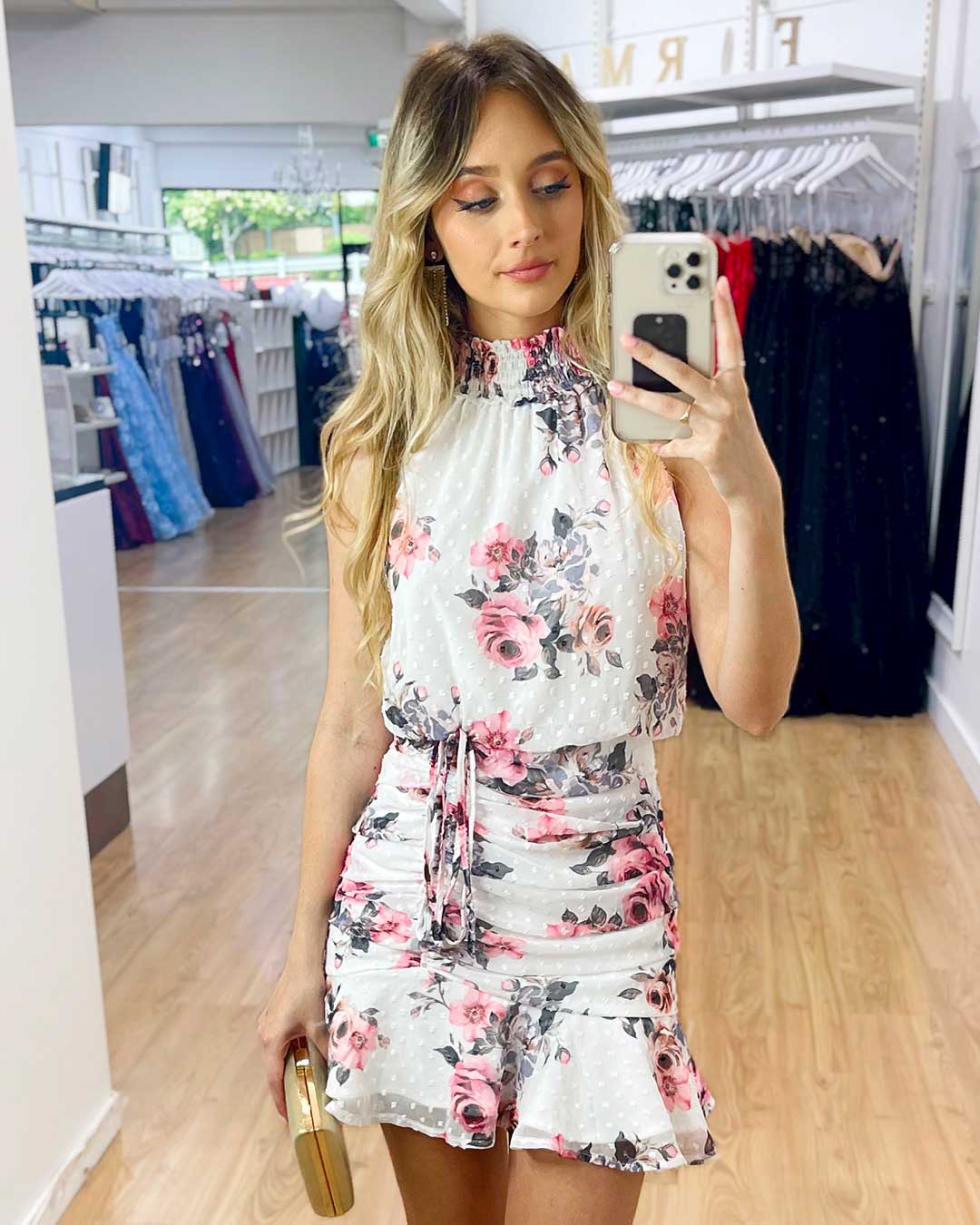 Pip Floral Dress - White