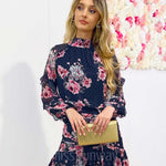 Piper Floral Dress - Navy