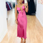 Rebecca Midi Dress - Pink