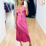 Rebecca Midi Dress - Pink