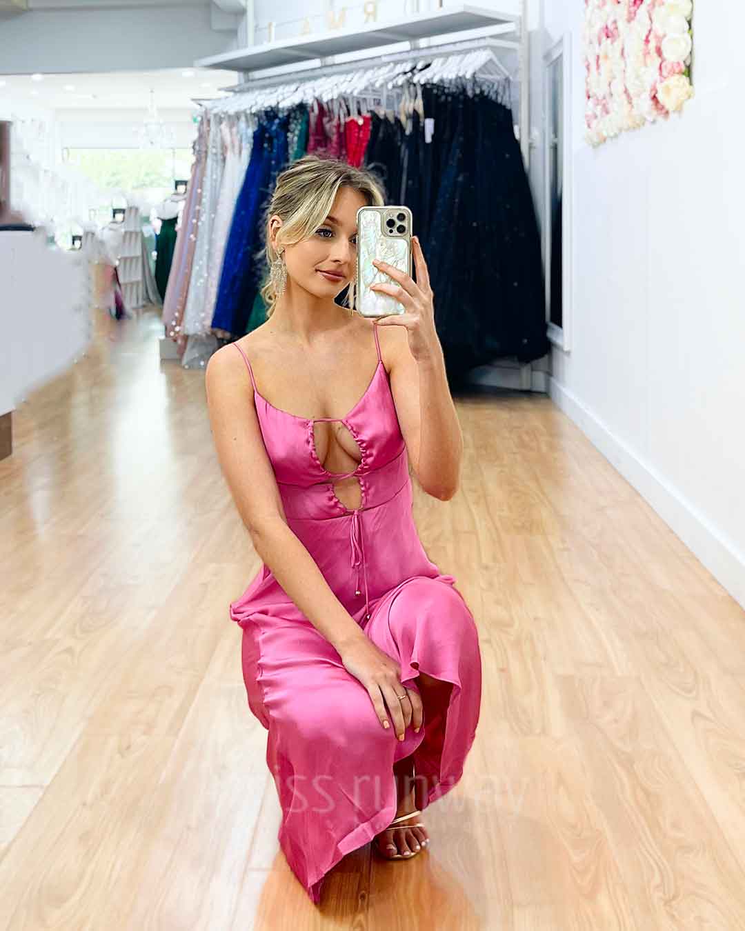 Rebecca Midi Dress - Pink