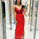 Sansa Beaded Gown - Red