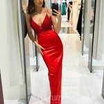 Sansa Beaded Gown - Red