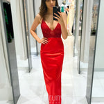 Sansa Beaded Gown - Red