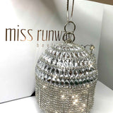 Skyla Circle Clutch Bag - Silver