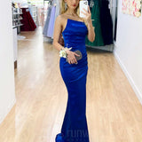 Taipei Satin Gown - Cobalt Blue