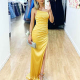 Taipei Satin Gown Yellow