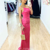 Tayla Satin Gown - Fuchsia