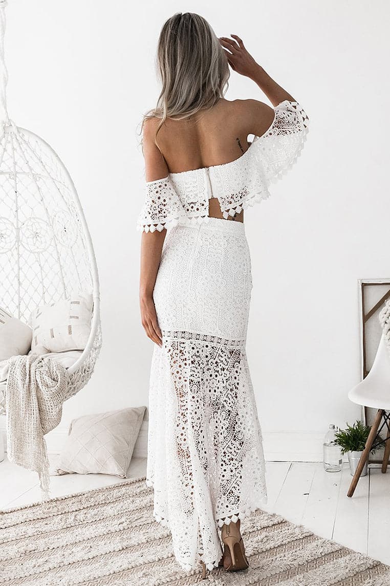 Celine Lace Set - White - Miss Runway Boutique