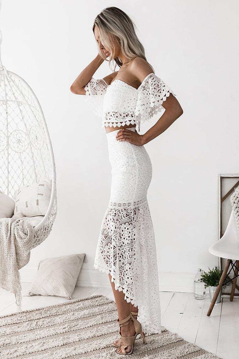 Celine Lace Set - White - Miss Runway Boutique