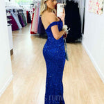 Valerie Sequin Gown - Blue