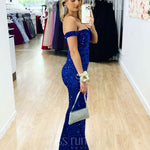 Valerie Sequin Gown - Blue