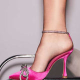Valery Diamante Heels - Fuschia