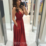 Vivien Glitter Gown - Red