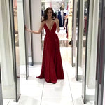Vivien Glitter Gown - Red