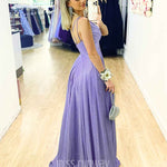 Ava Glitter Gown - Violet