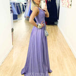 Ava Glitter Gown - Violet