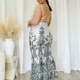 Elsa Sequin Gown -Silver