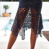 Giselle Lace Midi Dress - Steel Blue
