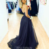 Hadley Tulle Glitter Gown - Navy