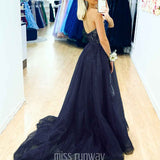 Hadley Tulle Glitter Gown - Navy