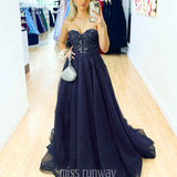 Hadley Tulle Glitter Gown - Navy