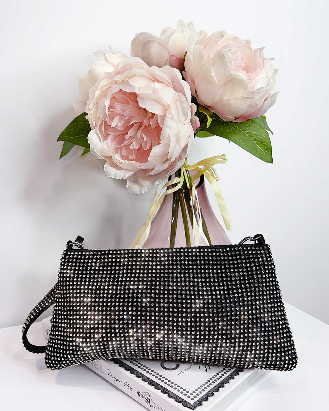 Lola Diamante Mini Bag - Black