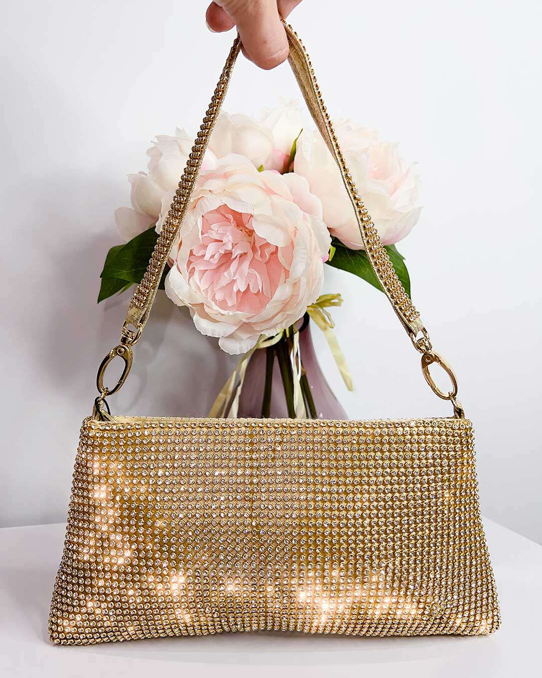 Lola Diamante Mini Bag - Gold