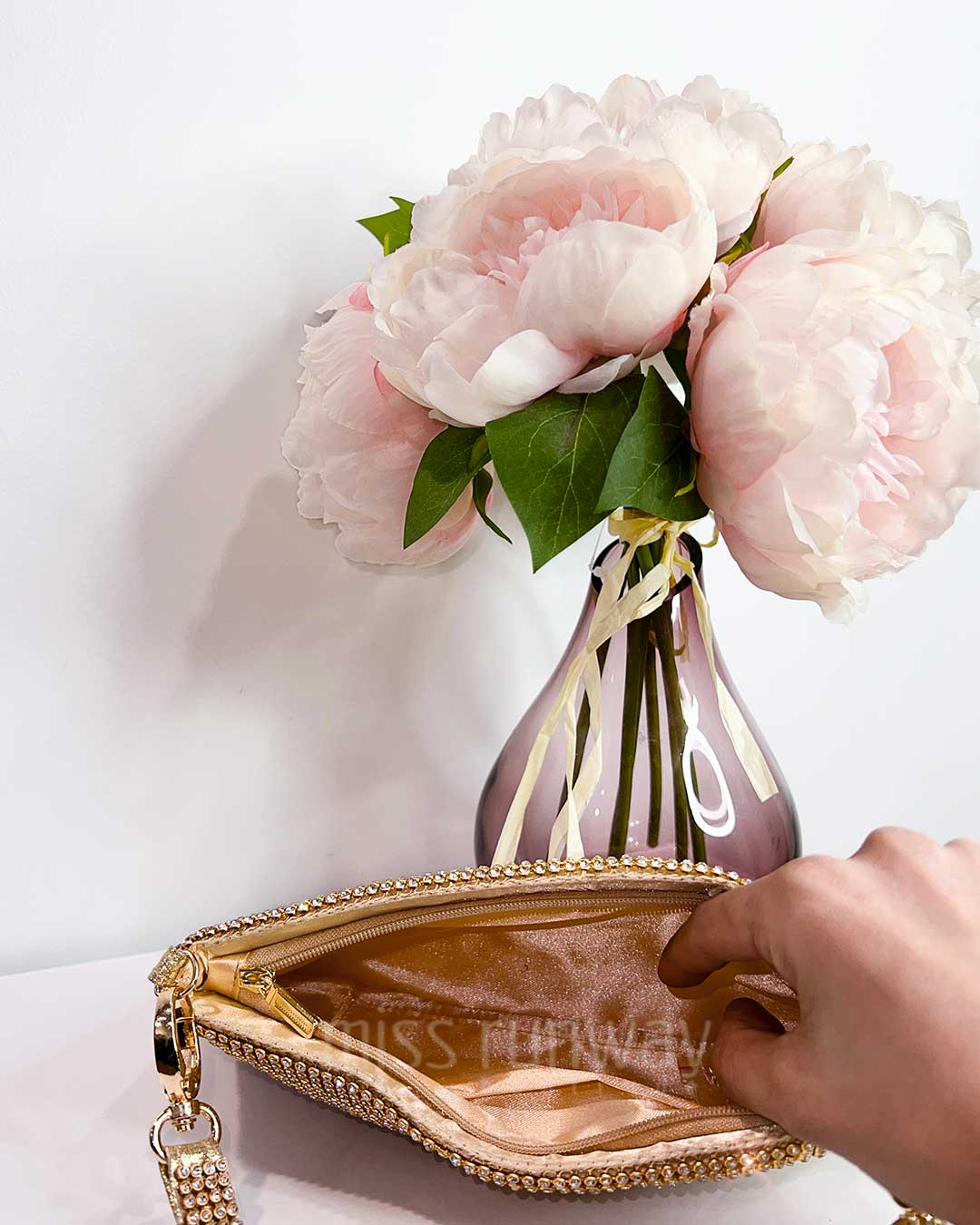 Lola Diamante Mini Bag - Gold