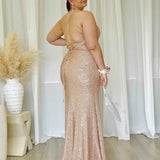 Neveda Sequin Gown - Rose Gold