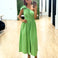 Angelina One Shoulder Maxi Dress - Green