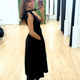 Angelina One Shoulder Maxi Dress - Black