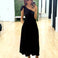 Angelina One Shoulder Maxi Dress - Black